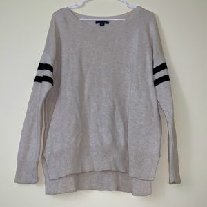 Large American Eagle long sleeve sweater with black stripes